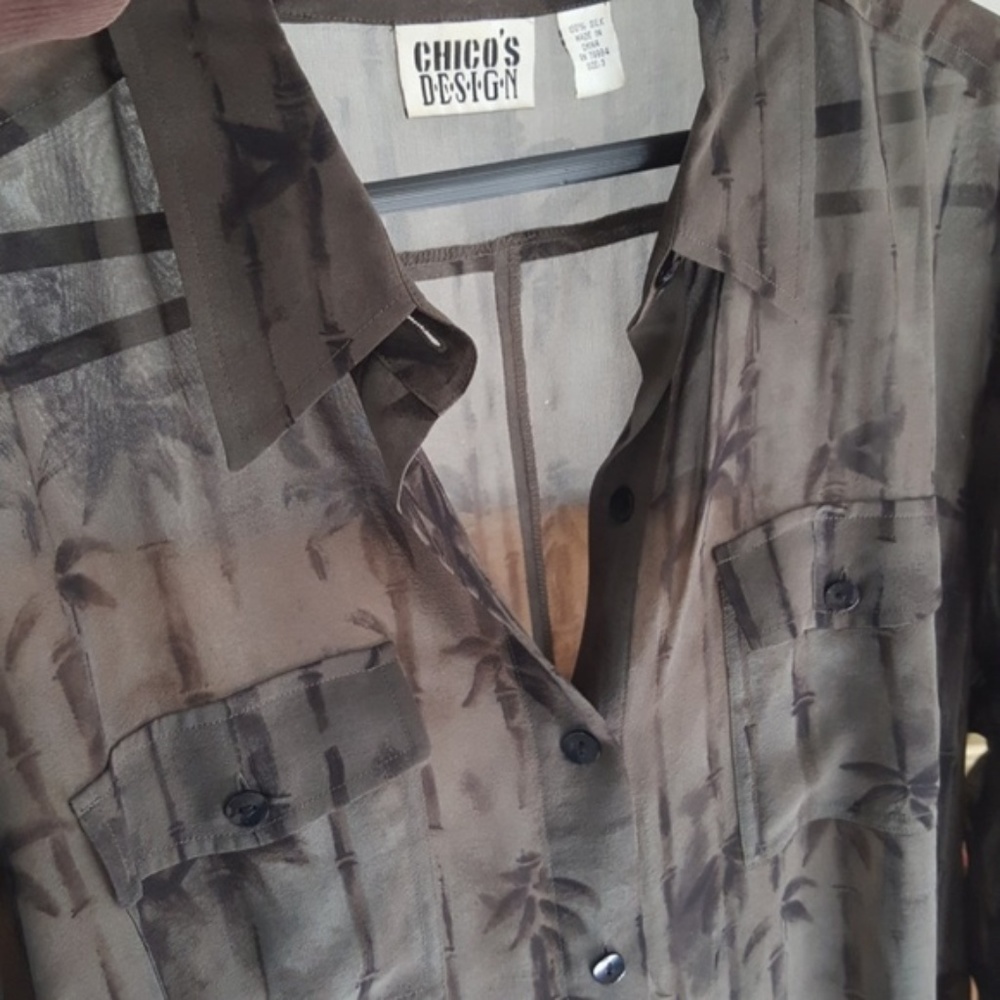 Chico's silk blouse sheer